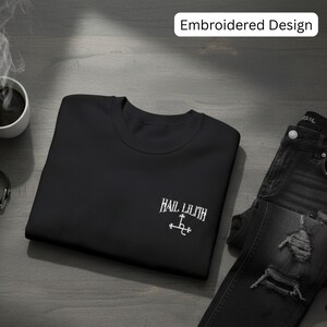 Goddess Lilith Embroidered Sweatshirt, Witchy Vibe Feminist Crewneck, Occult Witchcraft Clothing, Alternative Witchy Apparel, Gift-for-Witch