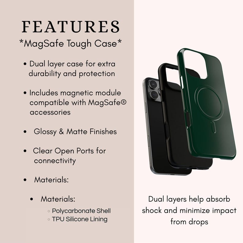 Black Damask Gothic Phone Case, Monochrome Baroque Protective Cover, iPhone 18 17 16 15 14 13 12 11 Pro Max, Pixel, Magsafe Bild 9