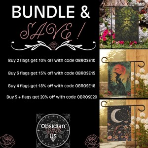 Mabon Garden Flag, Sun and Moon Fall Equinox Design, Pagan Sabbat Decor, Wiccan Autumn Outdoor Flag, Witchy Harvest Banner image 12
