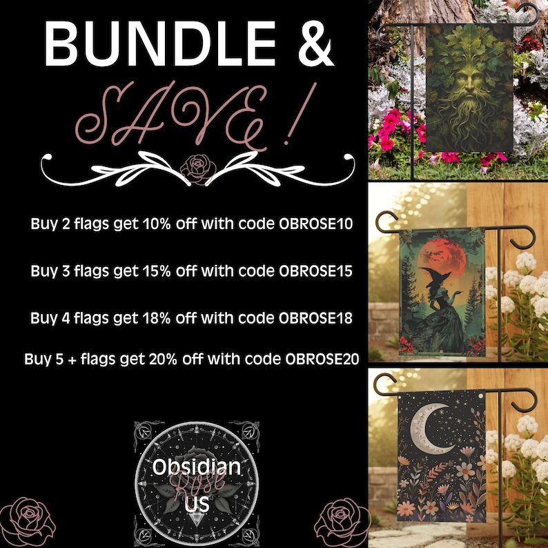 Mabon Garden Flag, Sun and Moon Fall Equinox Design, Pagan Sabbat Decor, Wiccan Autumn Outdoor Flag, Witchy Harvest Banner image 12