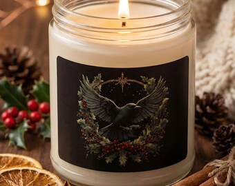 Yule Vegan Soy Wax Candle, Celtic Ritual Witchcraft Tool, Sabbat Gift for Wiccan Friend