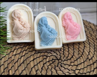 Christian Handmade Scented Candle|MARY CANDLE | Personalized Candle Favor | Holy Communion favor| baptism favor Mary and baby Jesus