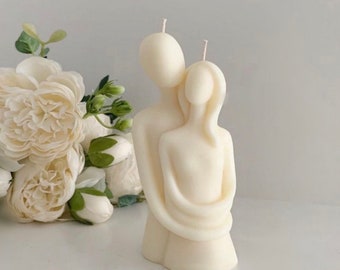 Couple candle Favor for Guests , wedding guest gift ,Handmade gift, wedding favors, bridal shower favor , soy candles,candle favor.