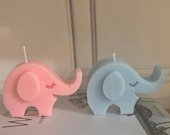 Safari Animal candle Favor for Guests , Elephant candle, Baby showergift, baby shower favor, Birthday gift Girl, soy candles,candle favor