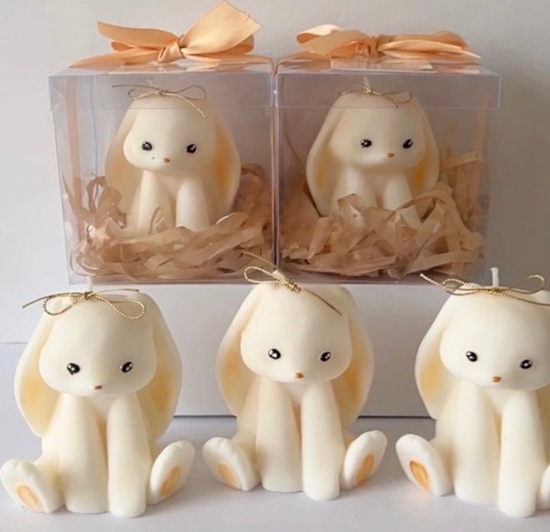 Bunny Candles | Rabbit Candles| Personalized Baby Shower Favor | Easter ...
