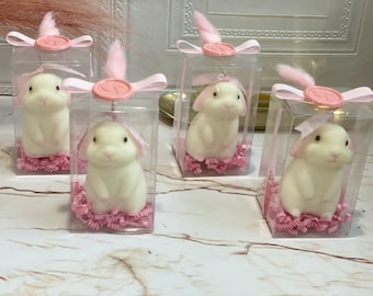 Baby shower Favor Candles|Rabbit candle| Personalized Baby Shower Favor | Scented rabbit Candle | Gender reveal bunny giftCandle