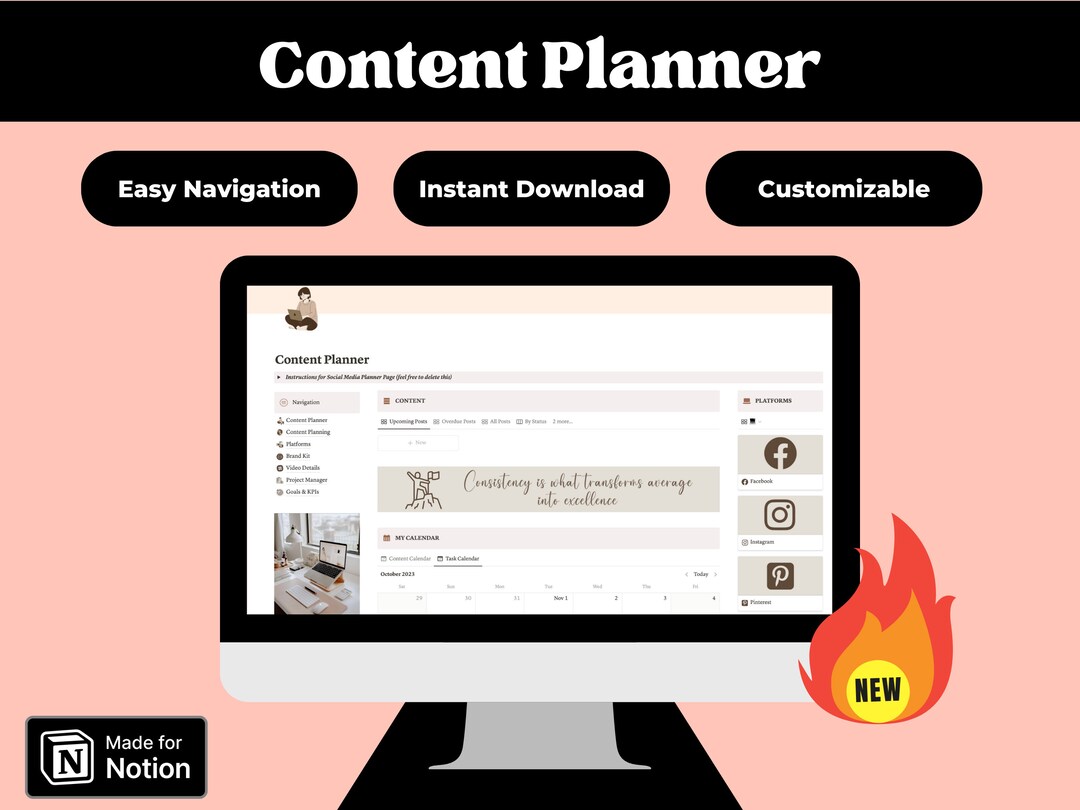 Content planner notion content planner notion planner content