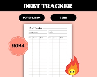 Debt Payoff Tracker // Debt Repayment, Debt Tracker Printable, Debt Tracker, Debt Payment Tracker Printable, Debt Free, Debt Payoff Planner