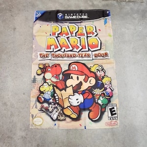 Bandera de pared personalizada de Paper Mario: La Puerta Milenaria, tapiz de 2 x 3 pies, Gamecube