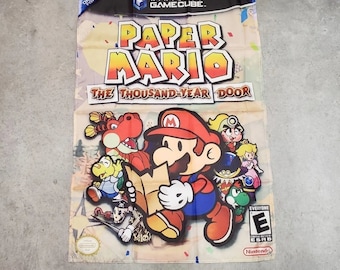 Paper Mario The Thousand Year Door Custom Wall Flag Banner Tapestry 2 x 3 Ft, Gamecube