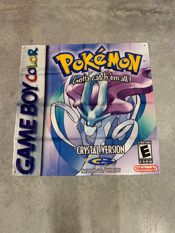 Pokemon Crystal Version Custom Wall Flag Banner Tapestry 3 X 3 Ft