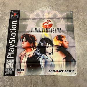ファイナルファンタジー 8 VII カスタム ウォール フラッグ バナー タペストリー 3 x 3 フィート、PS1。プレイステーション 1