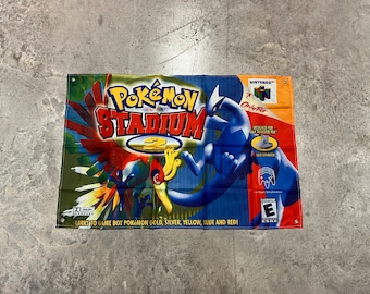 Tapisserie murale drapeau Pokemon Stadium 2 personnalisée 2 x 3 pieds, N64