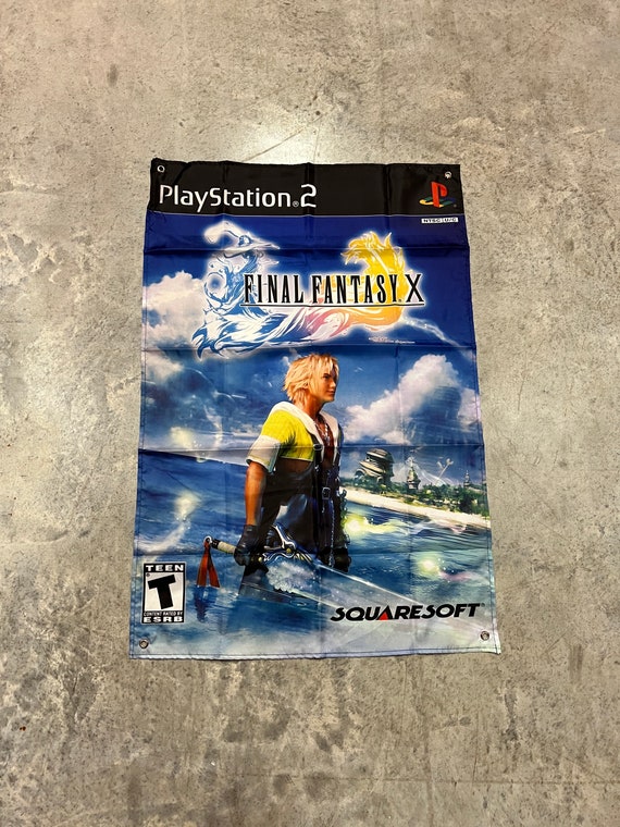 FINAL FANTASY X ポスター 2枚セット Final Fantasy X Custom Wall Flag Banner Tapestry 2 X 3 Ft, PS2