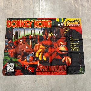 Donkey Kong Country Custom Wall Flag Banner Tapestry 2 x 3 Ft, SNES