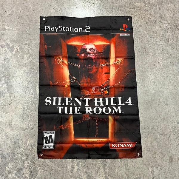 Silent Hill 4 The Room Custom Wall Flag Banner Tapestry 2 x 3 Ft, PS2. Playstation 2