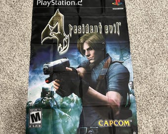 Tapisserie bannière drapeau mural personnalisée Resident Evil 4 2 x 3 pieds, PS2