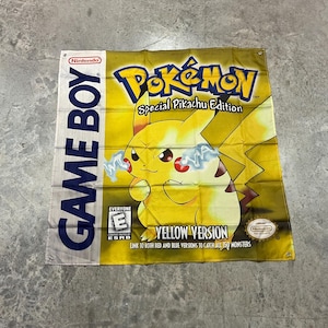 Pokemon Yellow Version Custom Wall Flag Banner Tapestry 3 x 3 Ft, Gameboy