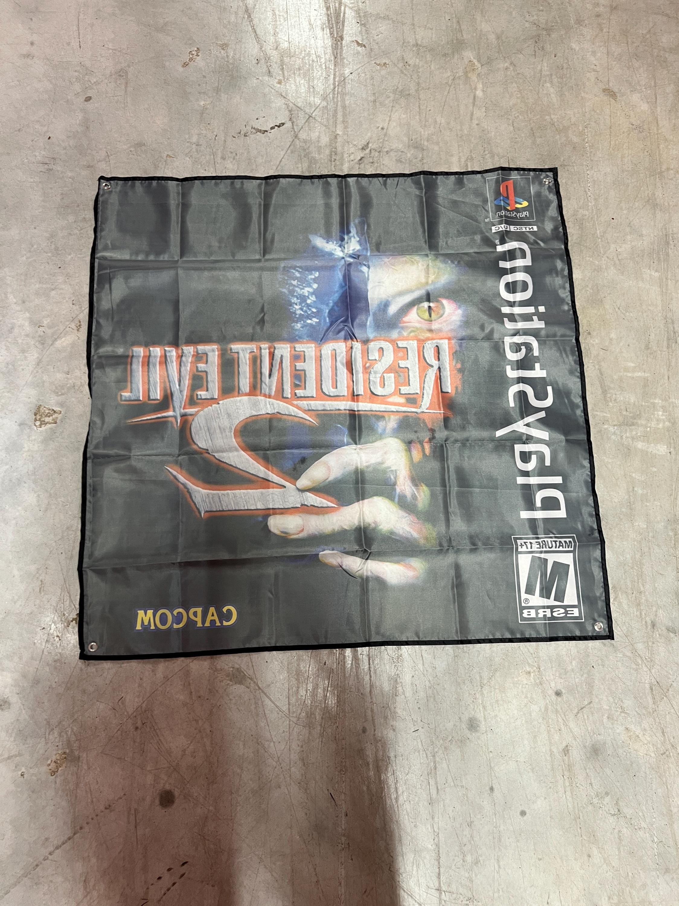 Resident Evil 2 Custom Wall Flag Banner Tapestry 3 X 3 Ft, PS1