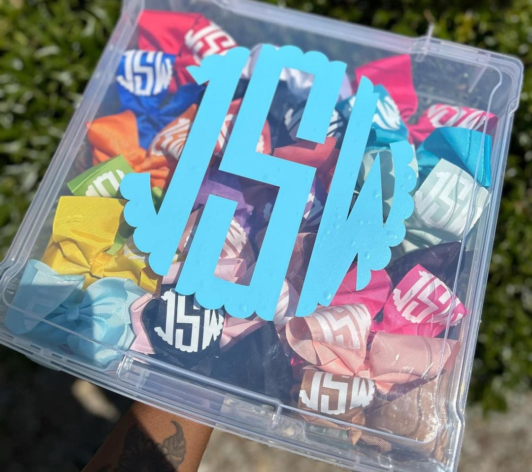20 Custom Monogrammed Bow Box - Etsy