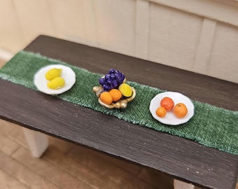 1:24 Half Scale Fruit, Realistic  Fruit Bowl, Lemon,  Oranges
