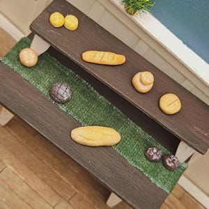 1/24 Half Scale Bread Loves, Rustic Bread for Bakery Decor, Dollhouse Kitchen Displays