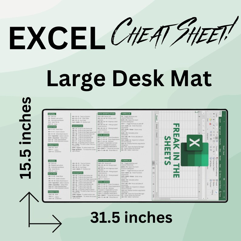 Freak in the Sheets Excel Spreadsheet Cute Custom Desk Mat & Mouse Pad