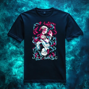 Yuji Itadori Jujutsu Kaisen Japanese Anime Unisex Black T-Shirt