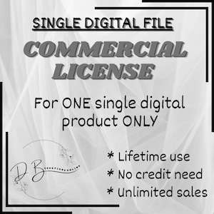 Commerciële licentie voor één enkel digitaal bestand | Commerciële licentie voor één bestand | Enkele licentie