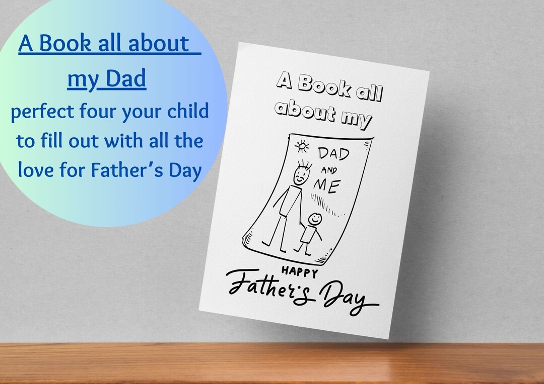 All About Dad Printable Book for Father's Day. Father's Day Coloring ...