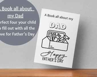 All about dad printable book for Father's Day. Father's Day coloring book for kids