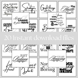 Motivational Quotes SVG Bundle, Motivational Svg, Quote Svg, Believe Svg, Saying Svg, Inspirational Svg, Positive Svg, Hustle Svg