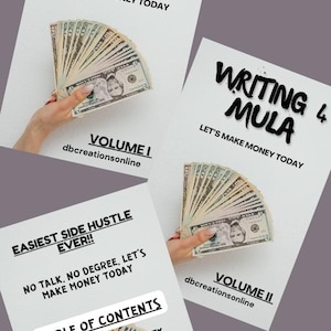 Escribiendo para Mula I&II, trabajo secundario, escribir sobres, sobres para dinero.