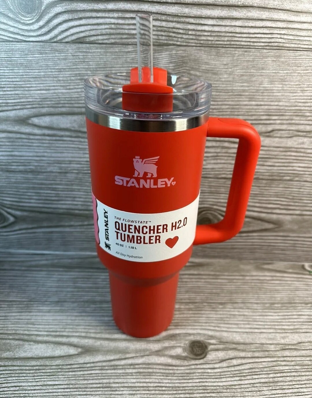 NEW Red Valentines Day Stanley Cup 40 Oz Quencher H2.0 Tumbler Etsy