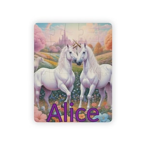Kids puzzle jigsaw puzzle gift for girl custom gift  personalized unicorn puzzle kids custom kids jigsaw puzzle unicorn