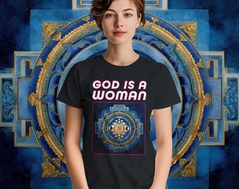 DIOS ES MUJER - Geometría Sagrada - Camiseta unisex de cuello redondo de peso pesado / Gildan® 5000
