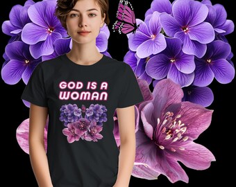 DIOS ES MUJER - Ramo de mariposas - Camiseta unisex de cuello redondo de peso pesado / Gildan® 5000