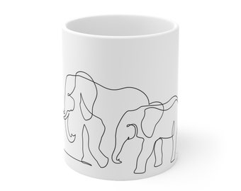 Elephant Elegance - Ceramic Mug 11oz