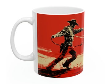 Rodeo rústico - Taza de cerámica de 325 ml