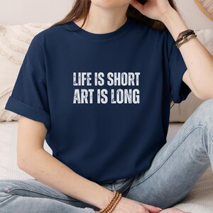 Life is Short Art is Long Shirt, Vita Brevis Ars Longa Tee, Medical Student Gift Unisex Cotton