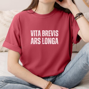 Chemise Ars Longa Vita Brevis, t-shirt serment d'Hippocrate, cadeau étudiant en médecine, coton unisexe