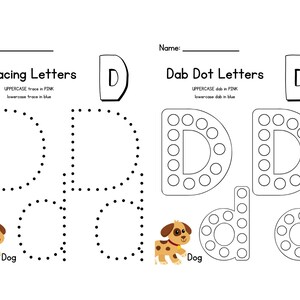 Letter D, Toddler Printable Busybook, Alphabet Busy Book, Preschool ...