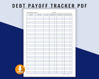 Debt Payoff Printables Credit Card Payment Tracker Snowball Avalanche Tracking Financial Freedom Planner Instant Download PDF