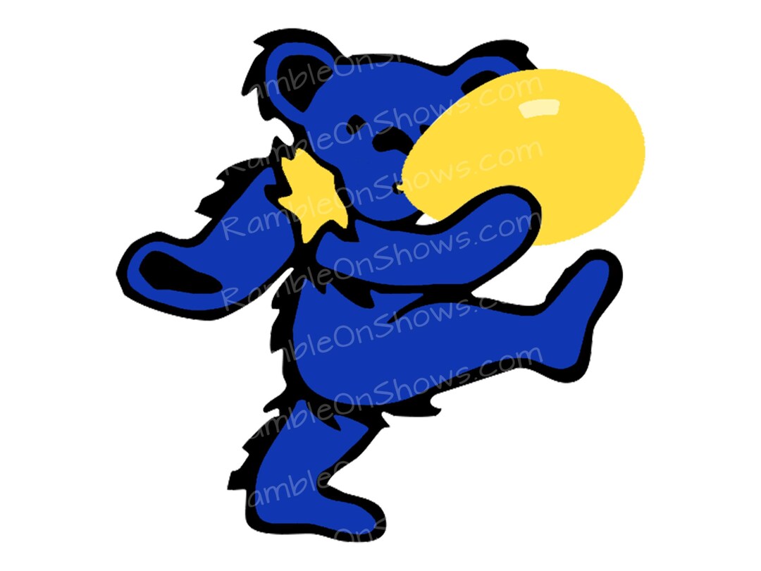 Dancing Bear Partying Post Show With Balloon Sticker - Etsy