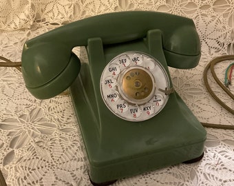 Western Electric Telephone 1940’s Avocado Green - NOT REPRODUCTION!!!