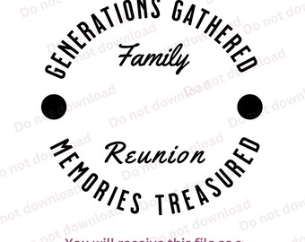 Family Reunion SVG: Customizable Name Design (Digital Download)