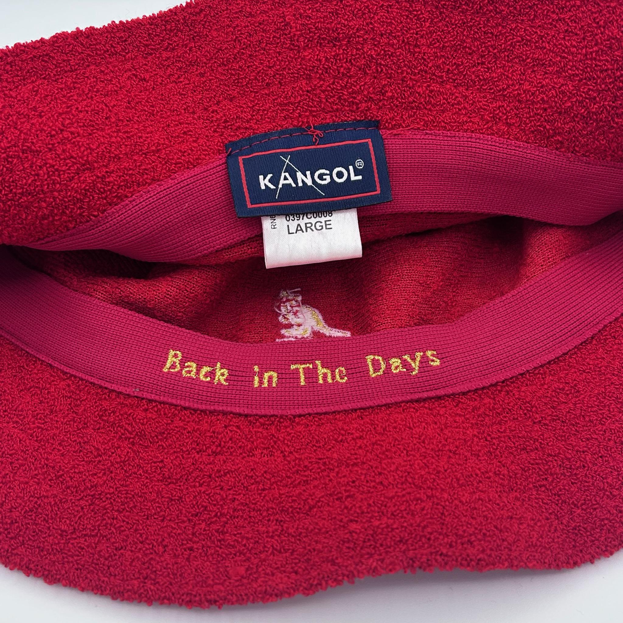 Vintage Style Kangol Red Wool Bucket Hat | Classic Streetwear | Unisex Vintage Kangol size Large Red Wool Grouser Hat Bucket Made  main image 3