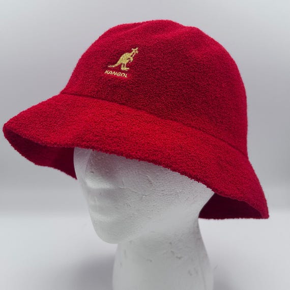 Kangol Red Terry Bucket Hat - Etsy