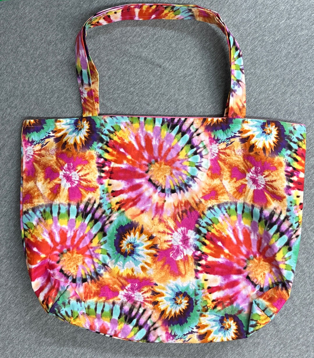 Tie Die Shoulder Bag. Woman Gift Bag. Shopping Tote Bag. Eco Friendly