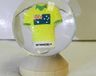 Australia Soccer or Football Jersey Contemporary Sulphide Marble 1.35 Inches Winners Brazil 2014 World Cup